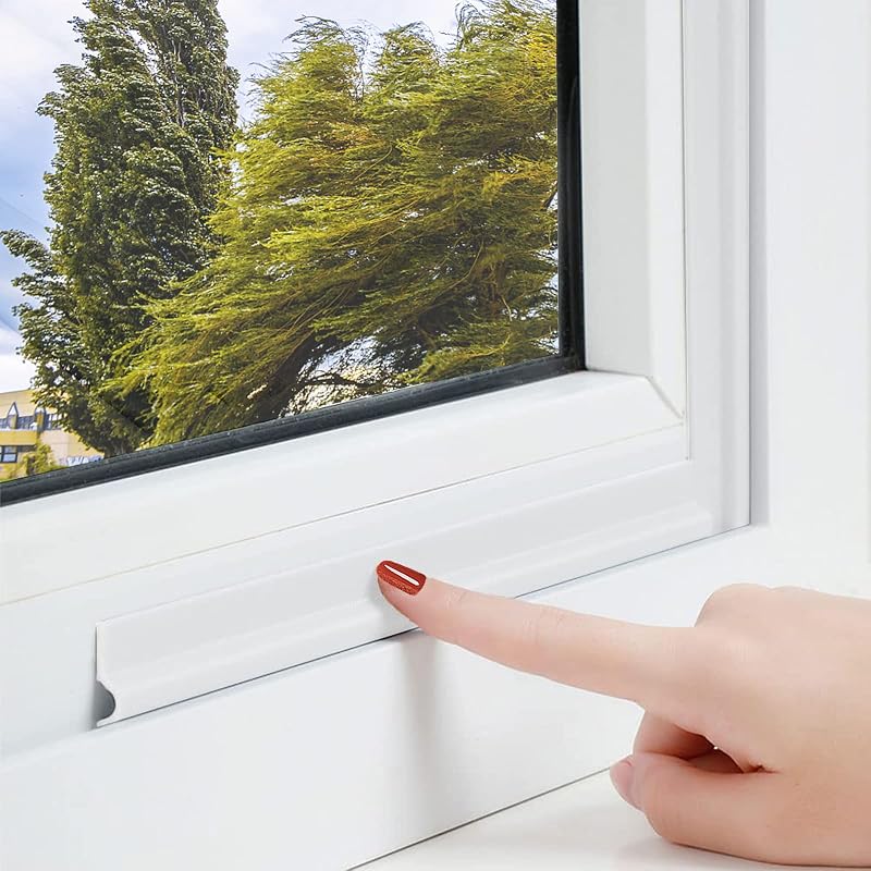 WanderGo Window Draft Excluder T Shape 236 Inch White Self-Adhesive