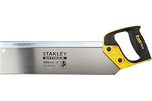 Stanley FatMax 2-17-202 Back Saw, 350 mm Length, 13 Teeth/Inch, Reinforced Back, ABS Plastic, Ergonomic Handle