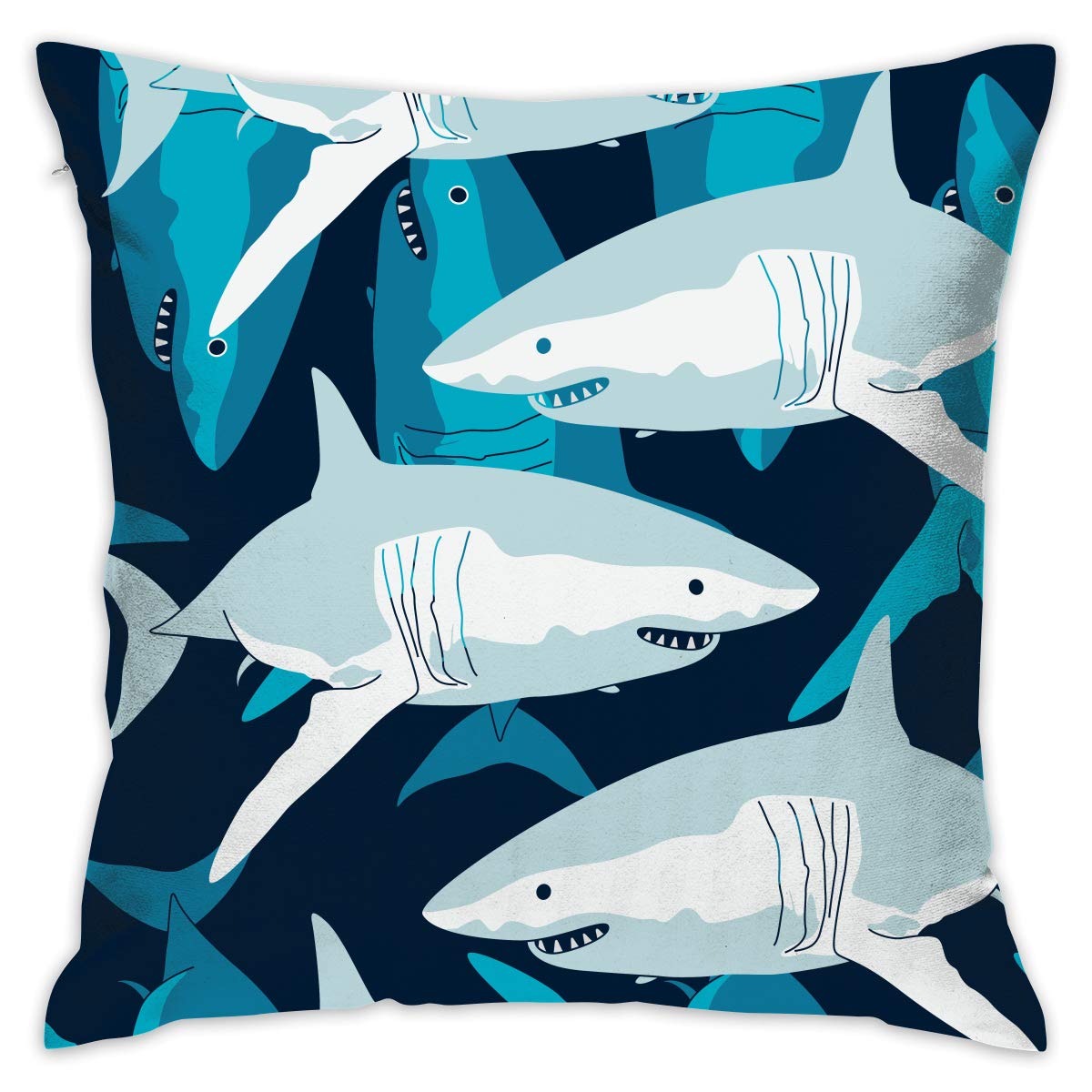 Amazon Com Li Chunxu Shark In Sea Pattern Comfy Throw Pillow Case