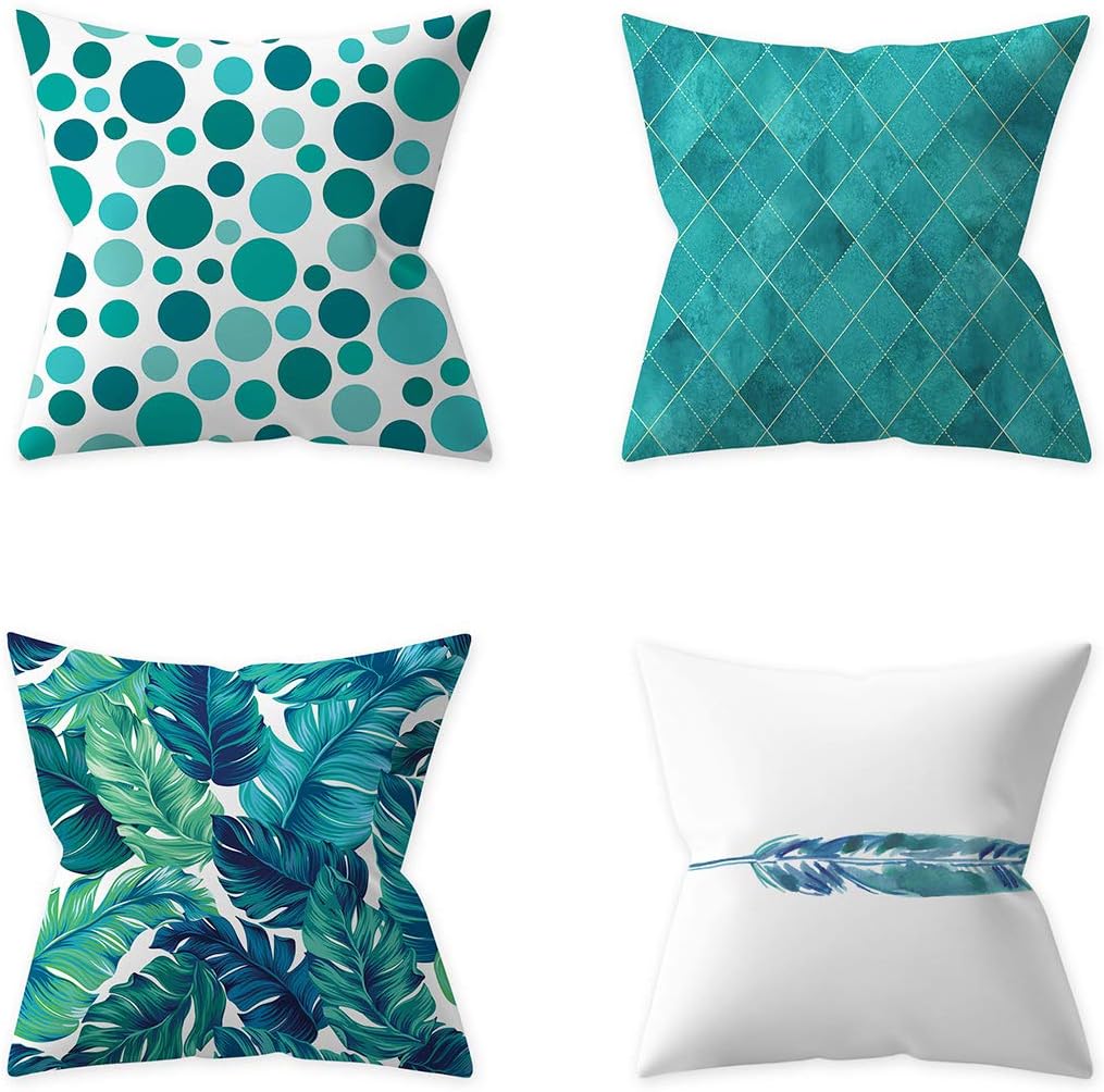 JOOJA Throw Pillow Covers, Modern Sofa Pillow Case, Short