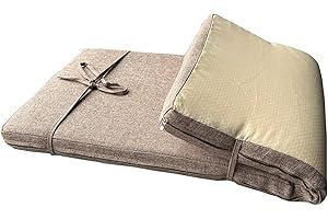 SAULA 40 x 12 Inch Piano Bench Cushions for Indoor Furniture with Ties Non Slip Kitchen Dining Room Bench seat Cushion for Shoe Storage Ottoman Window Settee pad, Khaki