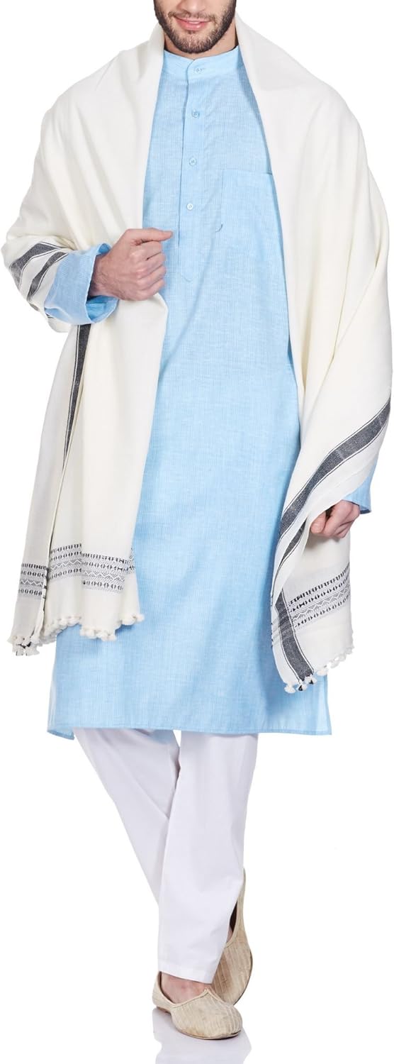 Handmade Embroidered Woolen Shawl Indian Warm Wrap for Men Amazon.co