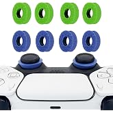 8 Pack Precision Rings for PS4/5, Precision Rings for Xbox, Compatible with Xbox Controllers Accessories&ndash;Control with Soft Silicone Rings &ndash; Compatible with Fortnite &amp; FPS Games, Blue+Green