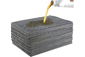 Universal Absorbent Mat Heavyweight Spill Pads Oil Water Absorbent Pads Grey - Polypropylene, Absorbs Oil, Grease, Solvents, 