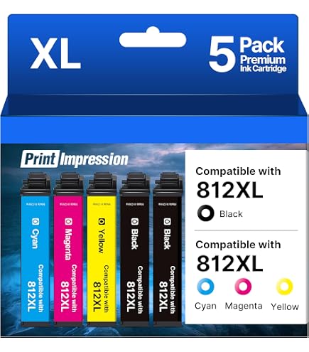 Amazon.com: 4pk Compatible Ink Cartridge Replacement for 812