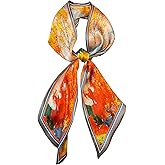 DYUXIRT Head Scarf Purse Handle Neck Satin Hair Scarfs For Bag Lightweight Silky Long Thin Women's Fashion Scarves 59 * 5.9”