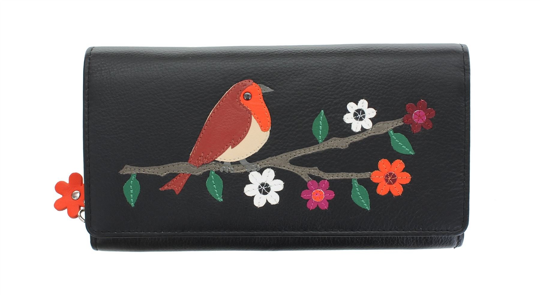 Mala Leather Robin Collection Ladies Leather Purse with RFID Protection 3407_97 Black