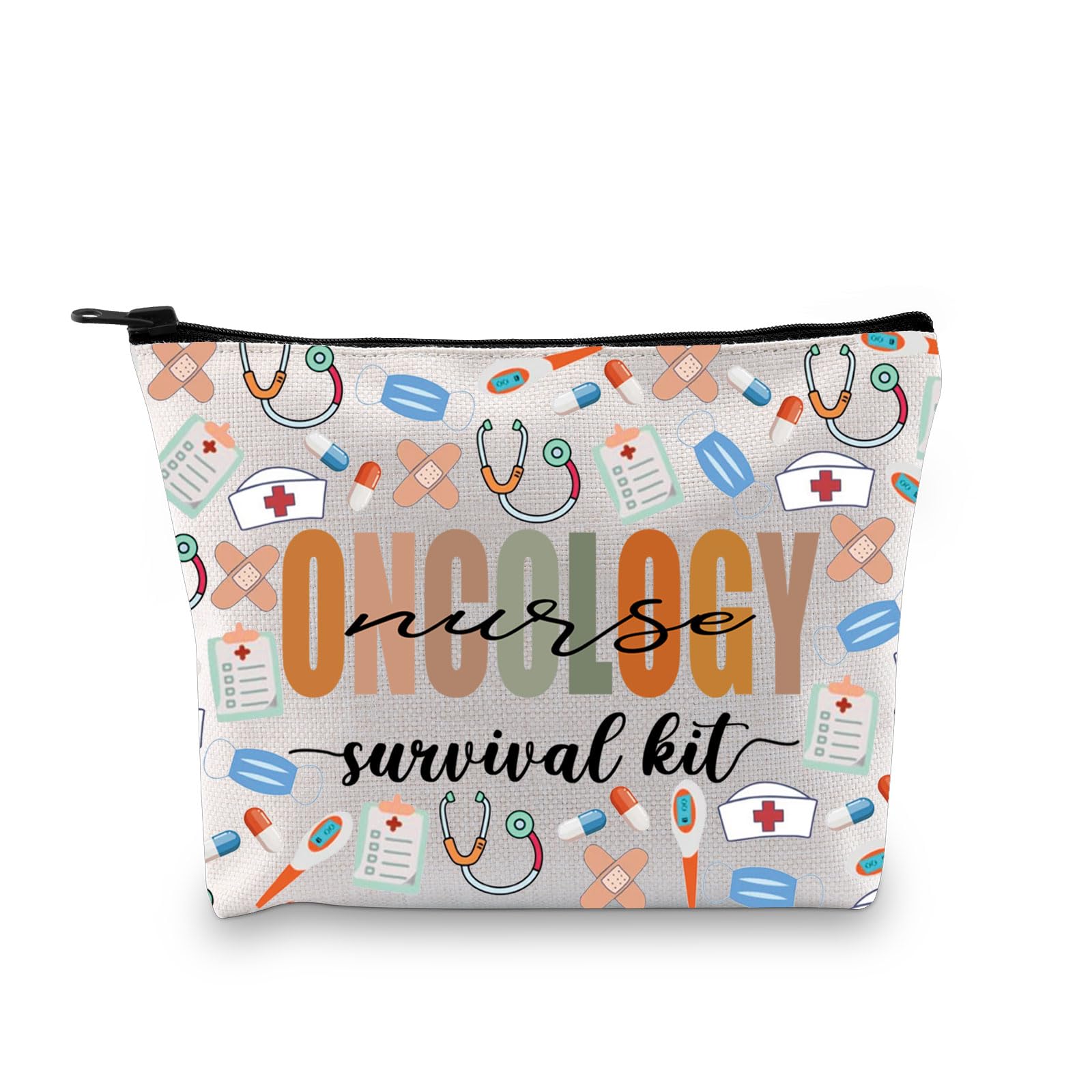 Oncology Nurse Gift Oncology Nurse Makeup Bag Oncologist Gift Oncologist Chemo Nurse Appreciation Cosmetic Bag (Oncology Nurse 3UK)