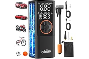 Oasser Tire Inflator Portable Air Compressor Dual-Power 6X Faster 150PSI Electric Tire Pump Cordless Air Pump for Car Tires M