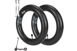 ulip 10x2.125 Replacement Inner Tubes with Straight Valve for Ninebot F30 F20 F25 F40 Scooter for 10 inch Scooter(2 Pack)