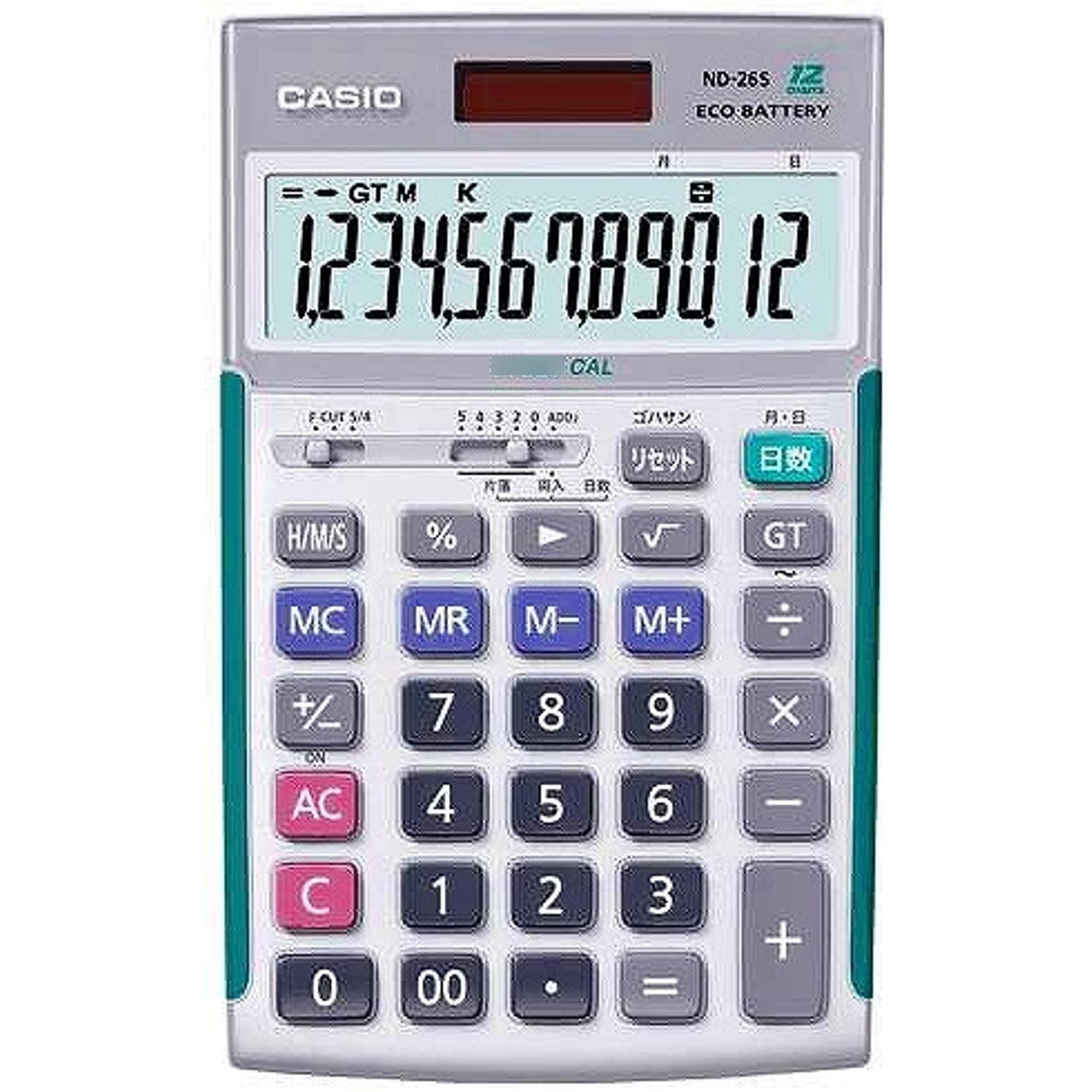 CASIO製 ＮＤ-２６Ｓ　プロ用実務電卓（ソフトケース付）　（日本電卓技能検定協会推奨電卓、簿記検定推奨品）商品画像