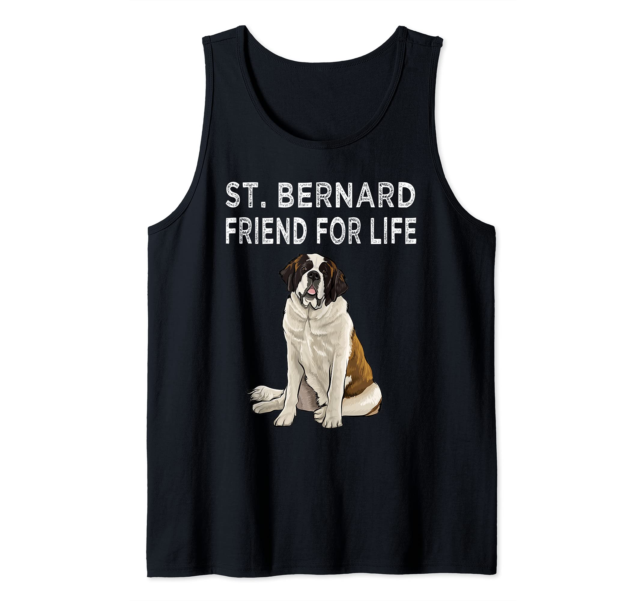 St. Bernard Friend For Life Dog Lover Friendship Tank Top