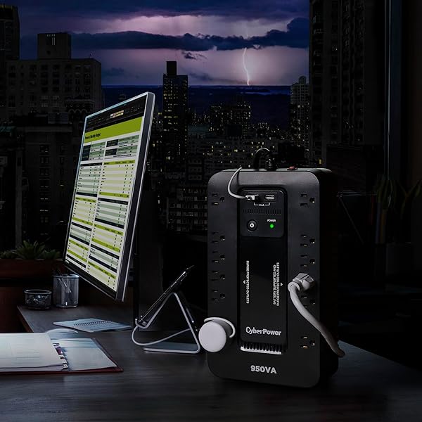 CYBERPOWER SX950U UPS BATTERY BACKUP, 12 OUTLETS, 950 VA, 890 J