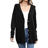 TASAMO Women's Button Down Hoodie Cardigan Sweaters Long Sleeve Fall Fashion Open Front Knit 2025 Winter Outerwear Coats