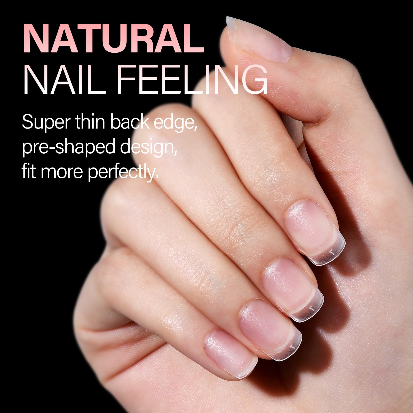 AILLSA Extra Short Square Nail Tips 450PCS Full cover Clear Nail Tips Matte No Need Files Upgraded Gel x Press on False Nail Tips for Nail Extension Fake Nail Tips Manicure 15 Sizes - Image 5