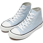 rosyclo Canvas Shoes for Women and Men, High Top Canvas Sneakers Fashion Lace Up Comfortable Womens Classic Casual Tennis Walking Shoes