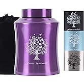 Tree of Life Urns for Human Ashes - Cremation Urns Adult for Funeral, Burial or Home - Decorative Urn for Ashes Male Female (160 Cubic inches, Purple(Tree))