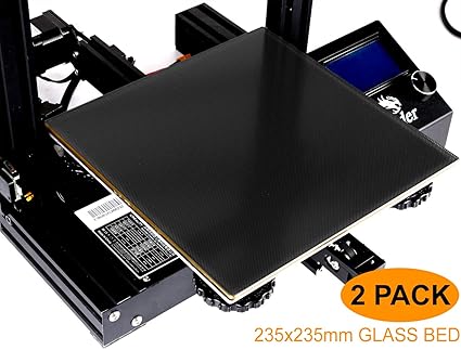 235x235x4mm Upgraded 3d Printer Glass Platform Hot Heated Bed Build Surface Tempered Glass Plate For Creality Ender 3 Ender 3 Pro 3d Printer With 4 Clips Ender 3 Glass Bed 3d Printer Parts