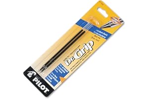 PILOT Dr. Grip Ballpoint Ink Refills for Retractable Pens, Medium Point, Blue Ink, 2-Pack (77228)