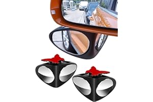 HD Car Blind Spot Elimination Mirror - 360° Rotatable, Rain/Fog Resistant, 2 Pack Wide-Angle Car Rear View Mirror Blind Spot 