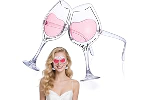 Kichvoe Funny Wacky Glasses: Party Eyeglasses Wine Glass Shape Eyewear for Bar, Proms, Nightclub, Birthday Decorations