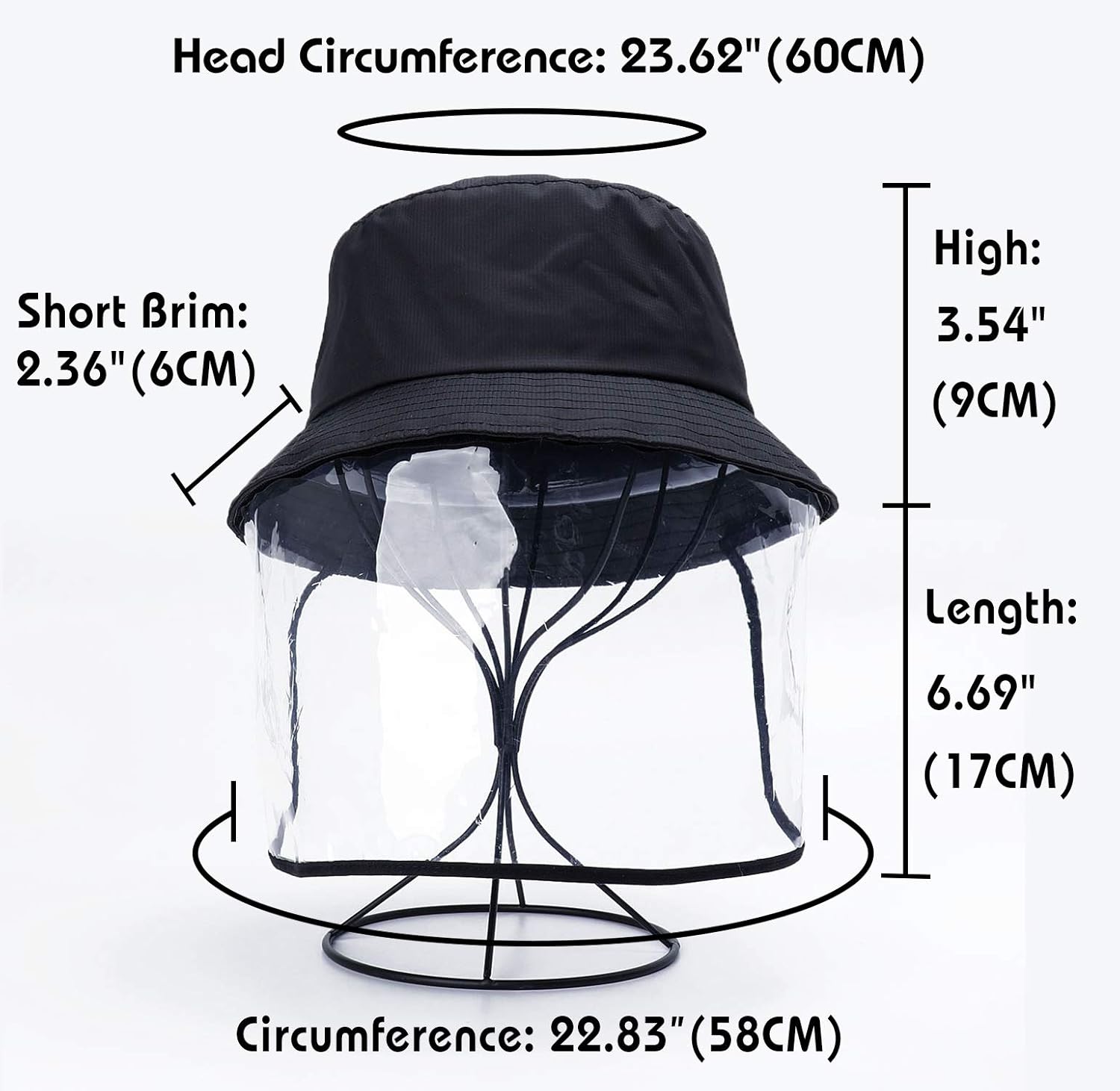 DOCILA Waterproof Face Cover Bucket Rain Hat for Men Outdoor Quick Dry Windproof Fisherman Sun Caps (Face Cover-Black) at  Men’s Clothing store