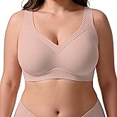 Soft Intention Jelly Wireless Bra,No Underwire Wireless Push Up Seamless Full Coverage Comfort Regular & Plus Size