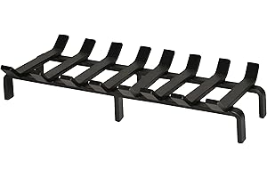 SteelFreak Heavy Duty 20 x 10 Inch Steel Grate for Wood Stove & Fireplace - Made in The USA