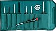 Wiha 26199 Slotted and Phillips Screwdriver Set in Rugged Canvas Pouch, 8 Piece