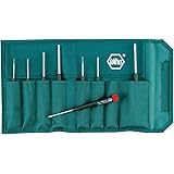 Wiha 26199 Slotted and Phillips Screwdriver Set in Rugged Canvas Pouch, 8 Piece