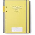 DesignWorks Ink Standard Issue Yellow Planner Notebook No. 3 Journal with Lined Pages, Elastic Closure, Pen Holder, and 3 Ribbon Marker for Work, Writing, Journaling