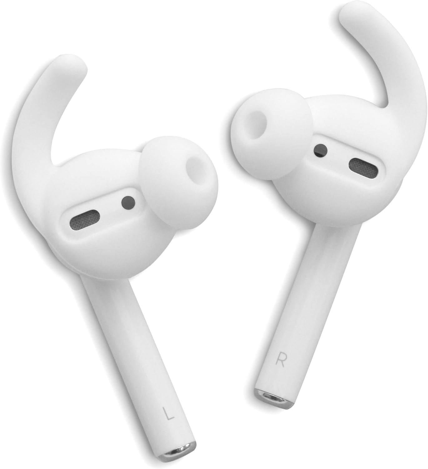 Okuli Set of 6 Silicone EarBuds Ear Tips Hooks For Apple AirPods (1st Gen) Earphones, White - Image 3