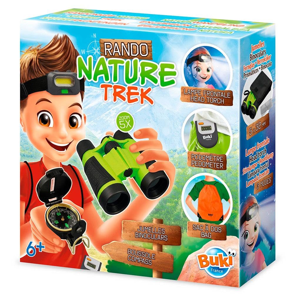 Buki Nature Hiking Outdoor Explorer Kit for Kids with Binoculars, Compass, Headlamp & Pedometer, Lightweight Storage Bag – Educational Bug Catching Explorer Adventure Set, Children Ages 6+