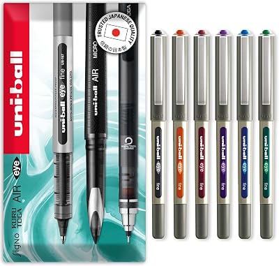 uni-ball EYE UB-157E Rollerball Pens 0.7mm Nib Pack of 6 Essentials