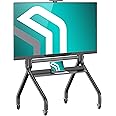 ONKRON Mobile TV Stand for 60-120 Inch TVs up to 331 lbs - Large & Height Adjustable TV Stand Heavy Duty max VESA 1000x600 Portable TV Stand on Wheels/Mobile TV Cart Rolling TV Stand Tall Black