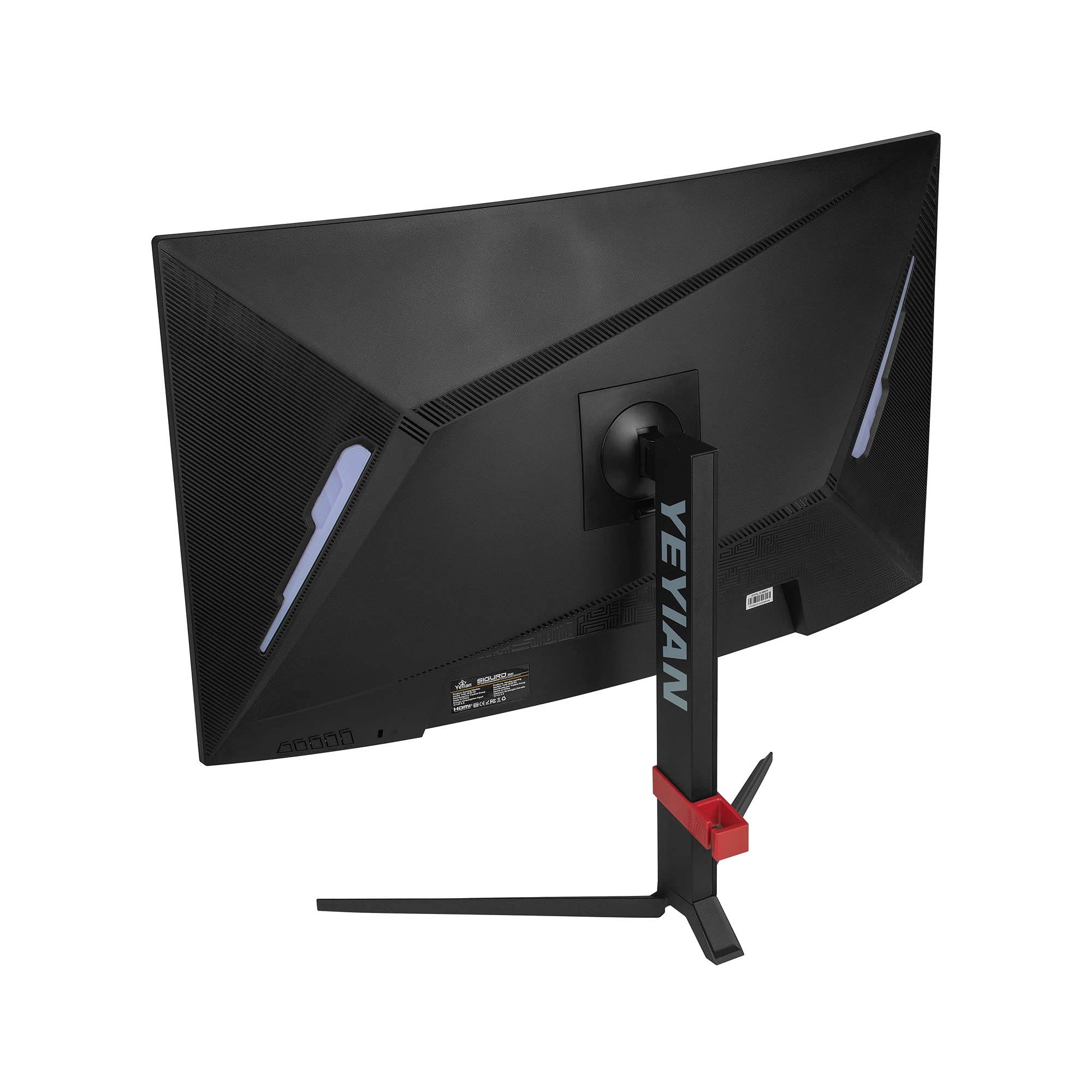 YEYIAN SIGURD 3501 32” Curved 1500 PC Gaming Frameless LED 2K Multistand Monitor, 1440P QHD, 165Hz, 1ms, 2500:1, 16:9, 178°, 16.7M Colors, G-Sync FreeSync, DP/HDMI/USB, Speaker, RGB, Tilt/Height/Pivot