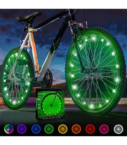 Clignotants Vélo LED Patriotiques Activ Life - Lumières De Roues Pour BMX, VTT, Vélo Enfants Et Adultes (2 Pneus)