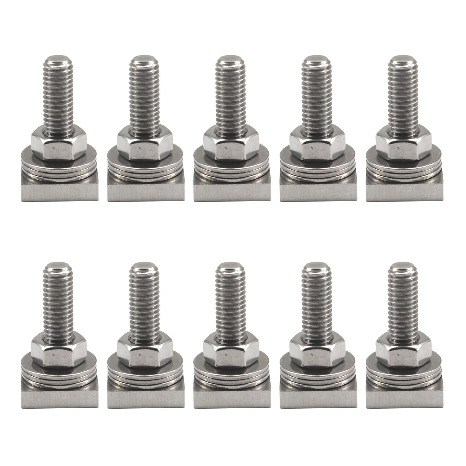 M8x25mm Heavy Duty T Shaped Slot Bolts 304 Stainless Steel T Track Bolt For Roof Rack(10 Pieces)