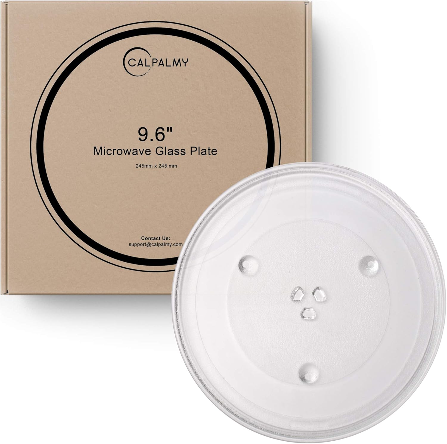 The Universal-Fit 9.6'' Replacement Microwave Glass Plate for Magic Chef, LG, Samsung, Kenmore, Hotpoint, Panasonic, GE and Westinghouse with 9.6’’ Microwave Glass Tray– Dishwasher Safe: Home Improvement