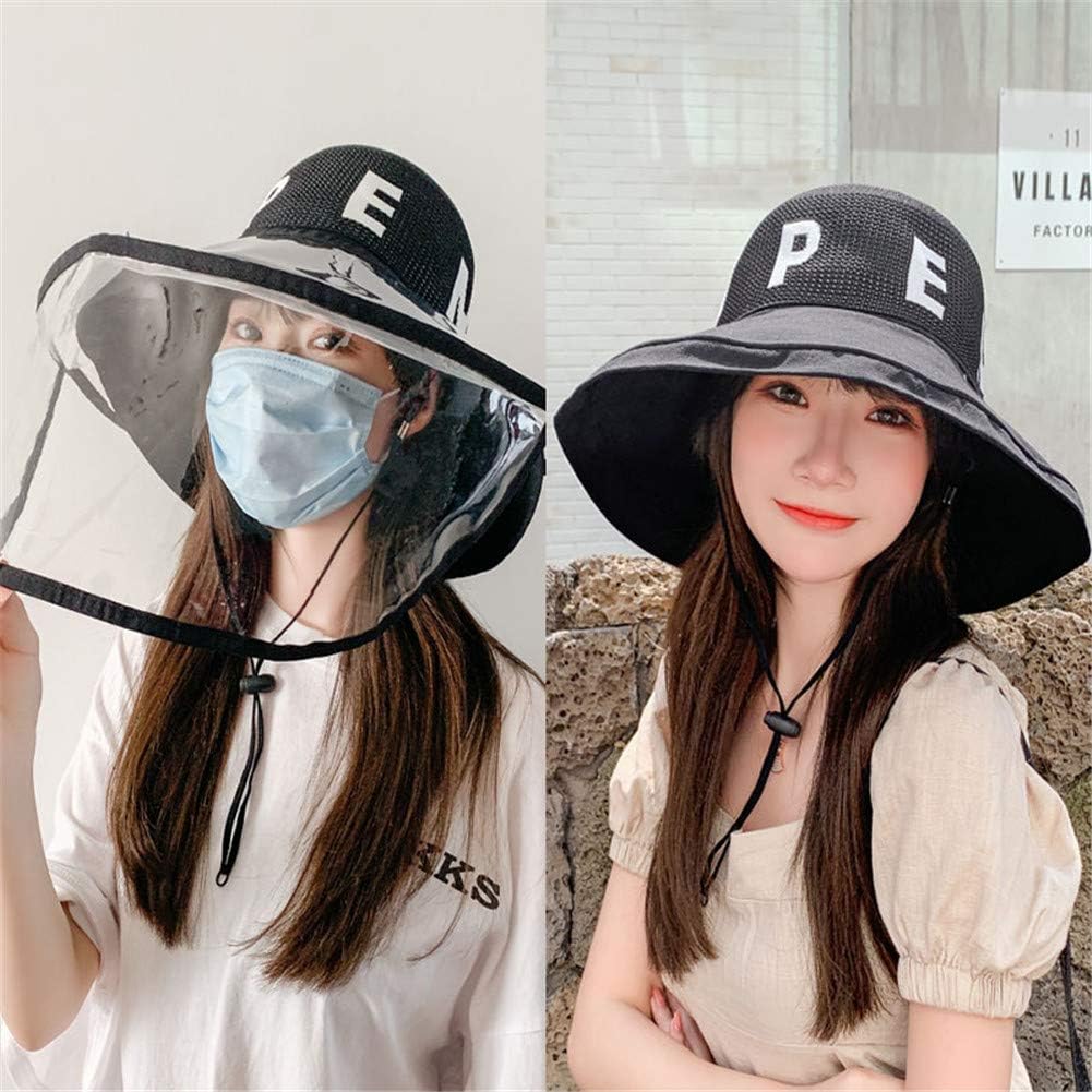 Face Shield, Fisherman Hat with Anti Saliva Splash Face Guard Cover Outdoor Hat, Dustproof Windproof Sand Windshield Hat for Adults, Women, Men