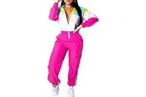 EOSIEDUR Women's Two Piece Outfits Zip Top Jacket and Elastic Waistband Pant Women Sweatsuit Tracksuit Sets