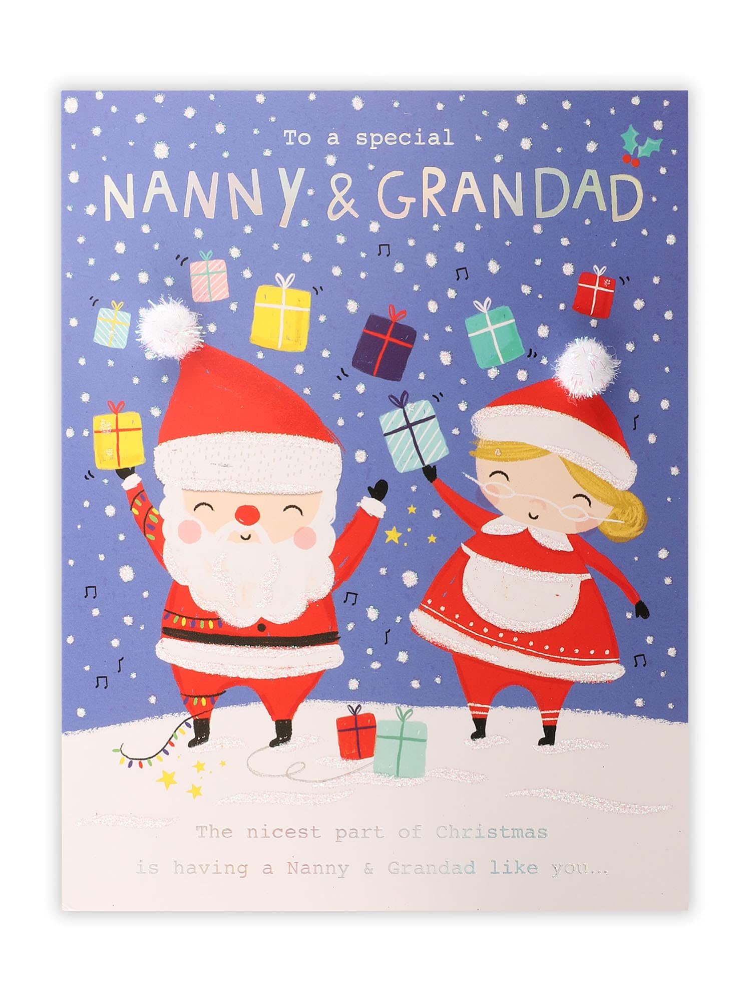 Clintons: Mr And Mrs Santa Characters Nanny & Grandad Christmas Card, Multi-Colour, 155 x 201, 1170826