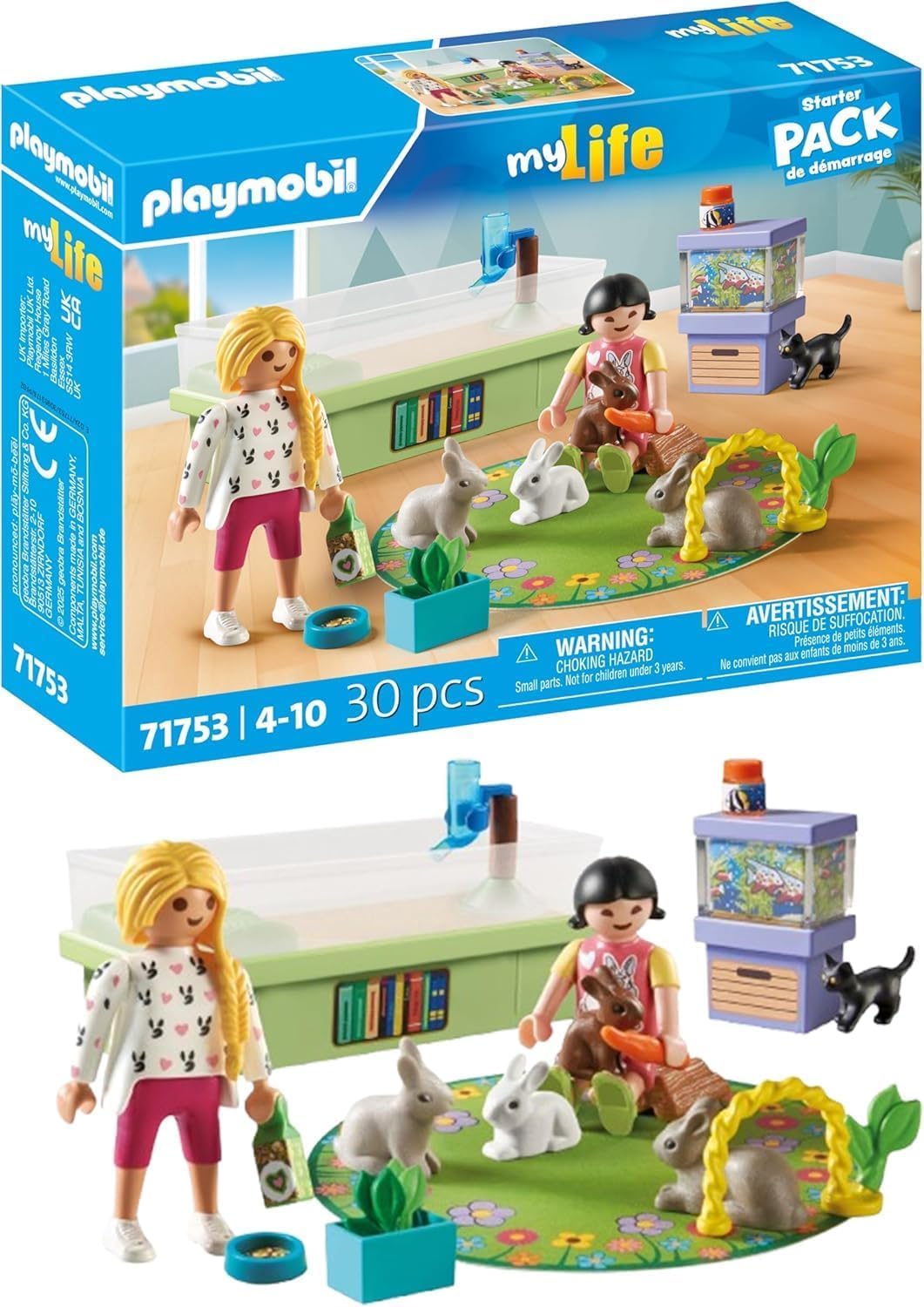 Playmobil | My Life | Family with Rabbits | Animal Figures | Toys for Children aged 4+ | 71753