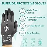 Ansell HyFlex 11-840 Nitrile Coated Work Gloves Black Size Small 5 Pairs view 2