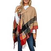 nratto Women's Elegant Shawl Wraps, Soft Open Front Poncho Cape, Reversible Casual Cardigan Shawls for Gift Travel