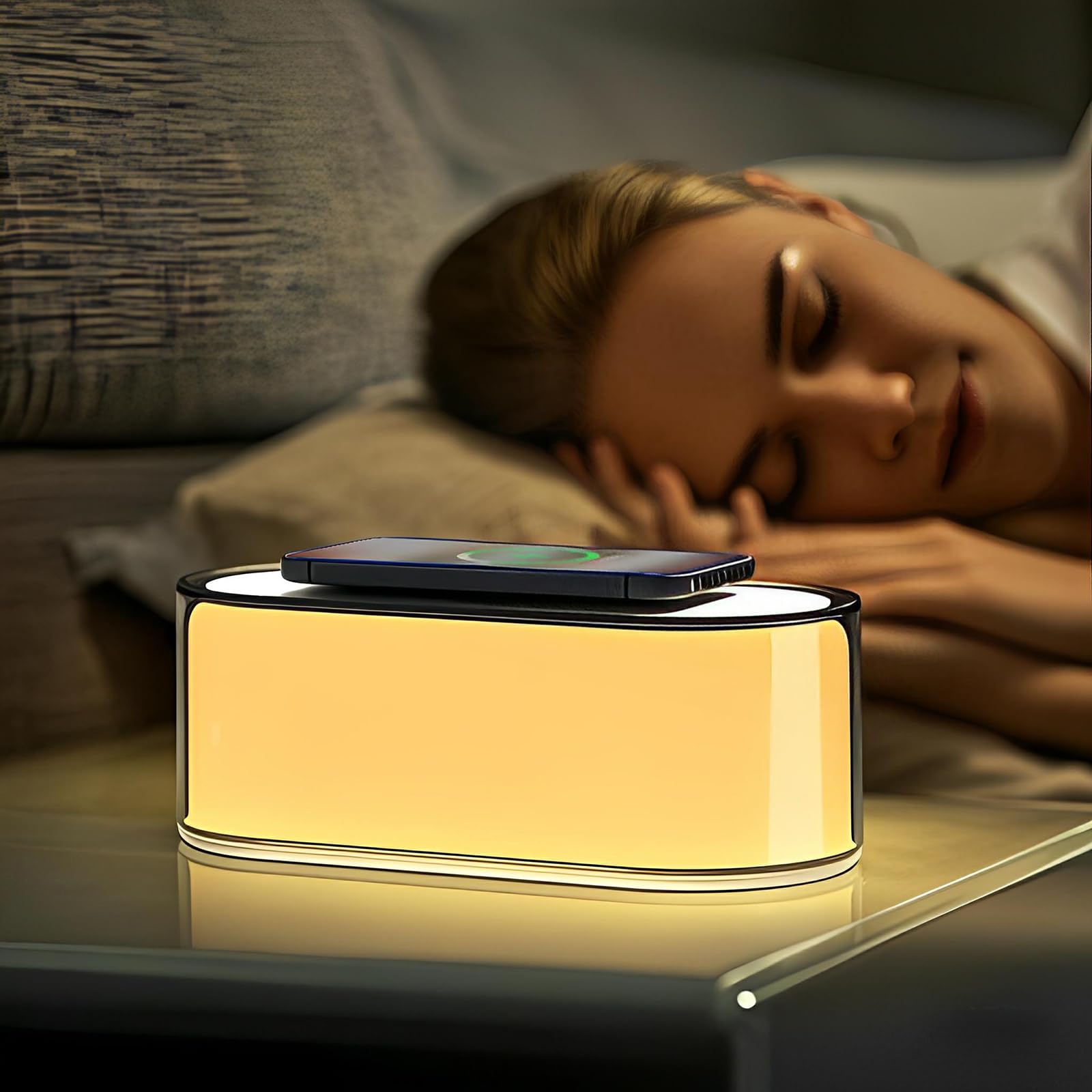 Photo 1 of Wireless PD 15W Charging Table Bedside Lamp Desk Nightstand Touch Adjustable LED Nursery Night Light 4 Level Natural Lights& Color USB Type-C Port, Cordless Rechargeable Lamps for i-Phone S-amsung