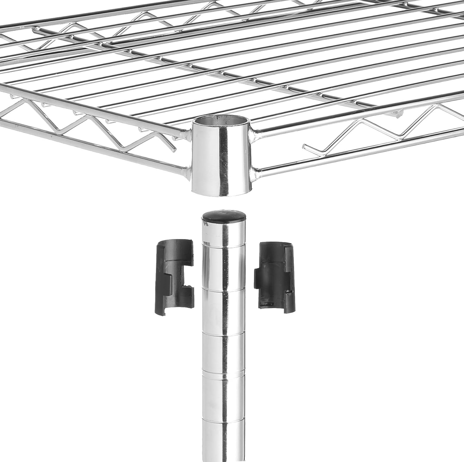  Basics 5-Shelf Adjustable, Heavy Duty Storage Shelving Unit (350 lbs loading capacity per shelf), Steel Organizer Wire Rack, Chrome, (36L x 14W x 72H): Home & Kitchen