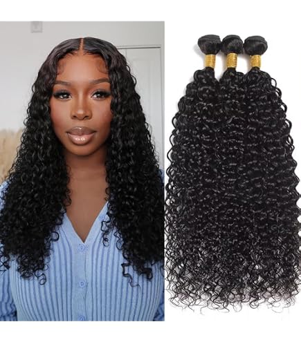 Amazon.com : 16A Straight Bundles Human Hair with 5x5 HD  display picture 3