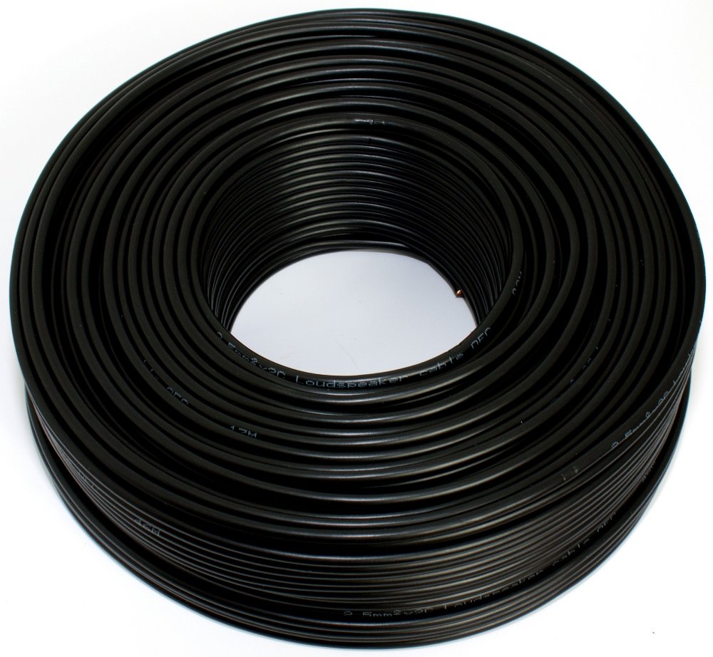 Speaker Cable 2 x 2.50 mm² - 50 m - Black - CCA - Audio Cable - Speaker Cable