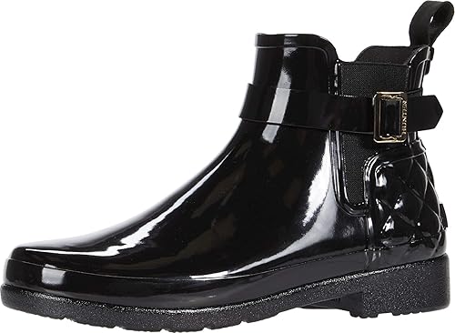 hunter refined gloss quilted chelsea